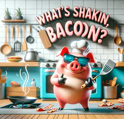 how to respond to what's shakin bacon